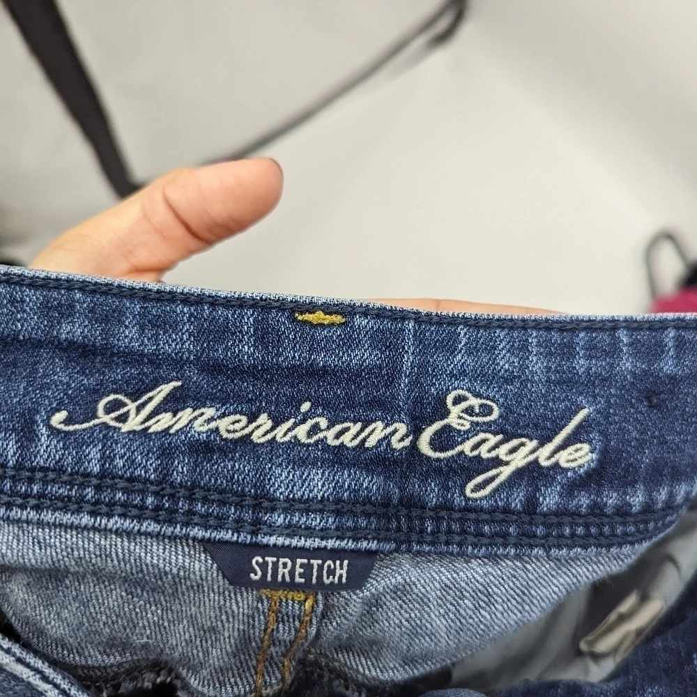 AMERICAN EAGLE Distressed Cutoff Denim Jean Shorts